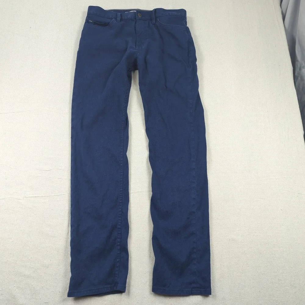 Banana‎ Republic Mens 30x32 Blue Pants Traveler Athletic Slim Fit Golf Stretch